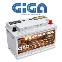 Bater�a AGM 12V 100Ah para Camper y Caravana | Alto Rendimiento y Arranque GIGA GN100-AGM